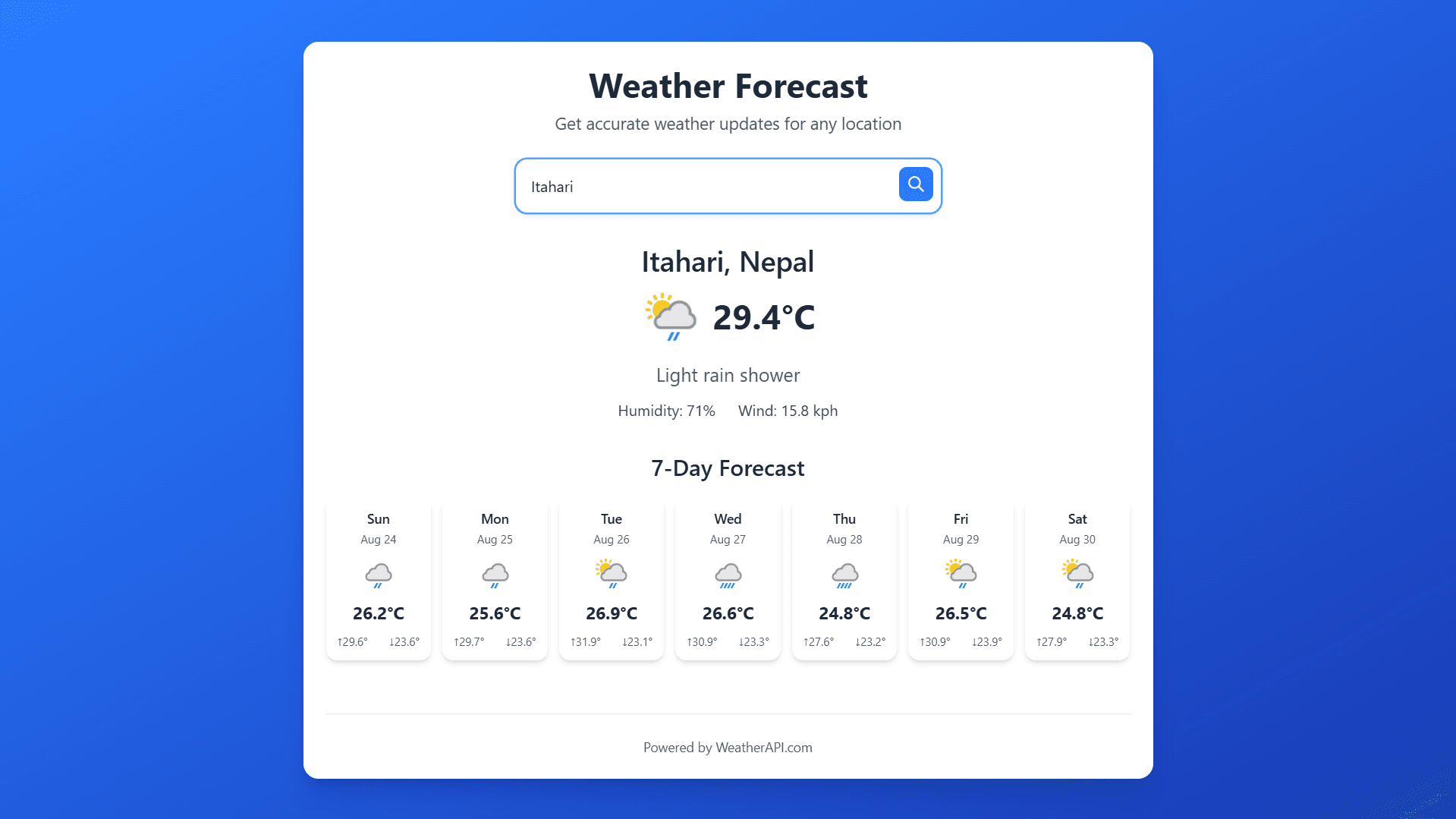 WeatherApp-Modern Weather Forecast Application